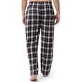 thumbnail image 2 of Fruit of the Loom Men's Soft Flannel Pajama Lounge Sleep Pant - Black Plaid, 2 of 5