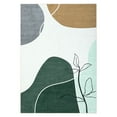 thumbnail image 6 of Haperlare Area Rug Boho Washable Rug Contemporary Floor Carpet Botanical Print Accent Rug Minimalist Area Rug Modern Abstract Rug, 9' x 12' Green, 6 of 7