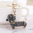 thumbnail image 1 of EGNMCR Keychains New Crystal Dog Dachshund Keychain Purse Pendant Car Key Ring Nice Key Ring, 1 of 2