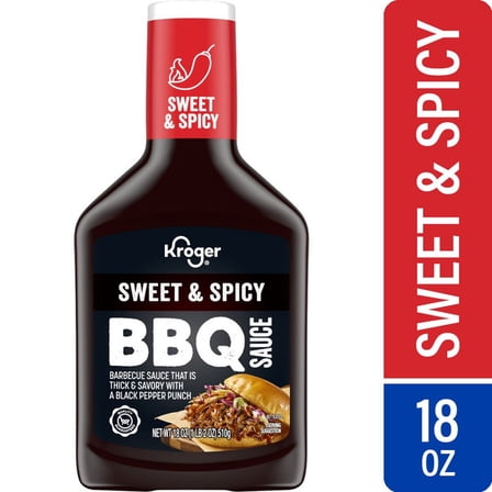 KR Sweet & Spicy BBQ Sauce Black Pepper, 1 Count, 18 oz