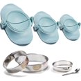 thumbnail image 1 of Empanada Maker Press, 3size Professional Dumpling Maker Mold Kit with Dough Cutter and Filling Spoon, Fast to Make Empanadas Pierogi Ravioli Calzone Turnover Pastelitos, 4"+3"+2.6" (Sky Blue), 1 of 8