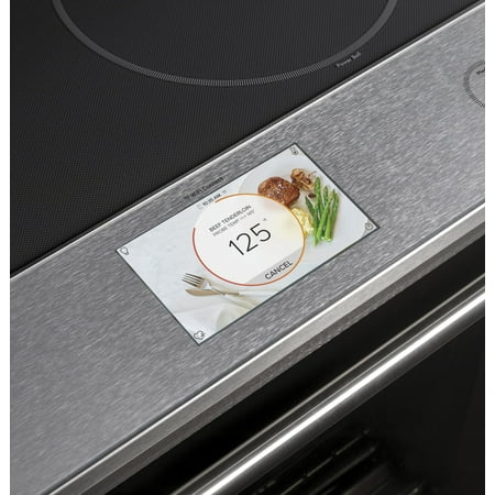 Café - Modern Glass 5.7 Cu. Ft. Slide-In Electric Induction Convection Range - Platinum Glass