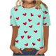 thumbnail image 1 of Camisetas Casuales de Manga Corta con Cuello de Tripulación Impresa de San Valentín Tee Gráfica Ligera Top 95% Poliéster 5% Elastano para el Uso Diario, Camiseta de Moda Cómoda, 1 of 8