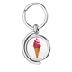 thumbnail image 1 of Rojo acuarela helado de dulce Rotating keychain Metal Keyring Holder, 1 of 2