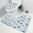 thumbnail image 2 of Blue Butterfly Pattern Bathroom Rugs Sets 3 Piece,Toilet Cover Set,Absorbent Non Slip Bathroom Mats Sets with U-Shaped Contour Rug Toilet Rug Set, 2 of 5