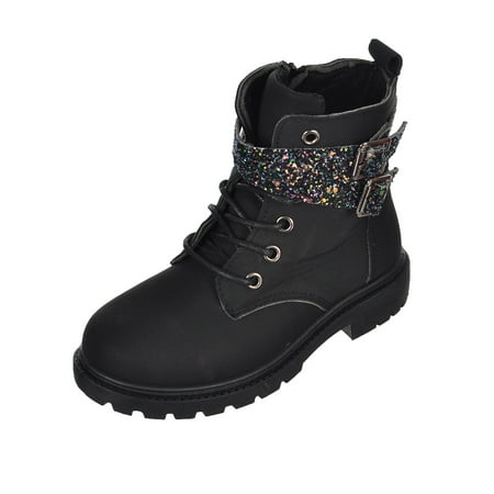 Suede Goth Boots Shoes - Blue Suede Shoes Girls' Boots (Sizes 6 - 4)