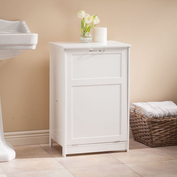 OakRidge Tilt Out Laundry Hamper Bin – Freestanding Bathroom Storage ...