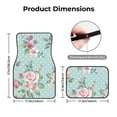 thumbnail image 5 of Yiaed Vintage Floral Print Carpet Floor Mats for Cars, Auto Accessories Front & Rear Car Floor Mats Car Floor Foot Mat Sets of 4 Pieces, 5 of 7