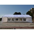 thumbnail image 4 of 20' x 32' Heavy Duty Wedding Tent & Carport, Portable Garage with Removable Sidewalls, Large Outdoor Canopy with Windows for Events, White, 4 of 10