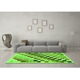 thumbnail image 3 of Ahgly Company Indoor Round Checkered Green Modern Area Rugs, 4' Round, 3 of 4