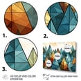 thumbnail image 4 of Designart "Minimalist Christmas Mosaic Green and Orange I" Extra Large Abstract Framed Wall Art - Transitional Green Abstract Minimalism Bedroom Framed Canvas Wall Art, 4 of 7