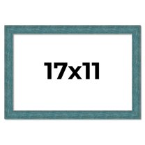 17x11 Frame Blue Rustic Barnwood Solid Wood Picture Frame Width 1.25 Inches | Interior Depth 0.5