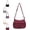 Burgundy, variant on Solid Color Fashionable Multi-pocket Zipper Crossbody Bag,Multi-pocket Zipper Pocketbooks Shoulder Bags, Daily Use