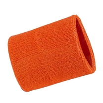 SLYNSHome Elastic Wrist Sweat Bands for Men Women - Orange