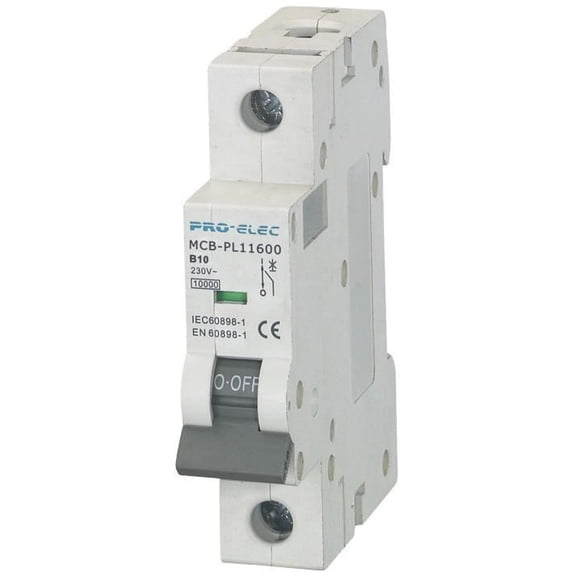 PRO ELEC - 10A Single Pole Type B MCB, 10kA