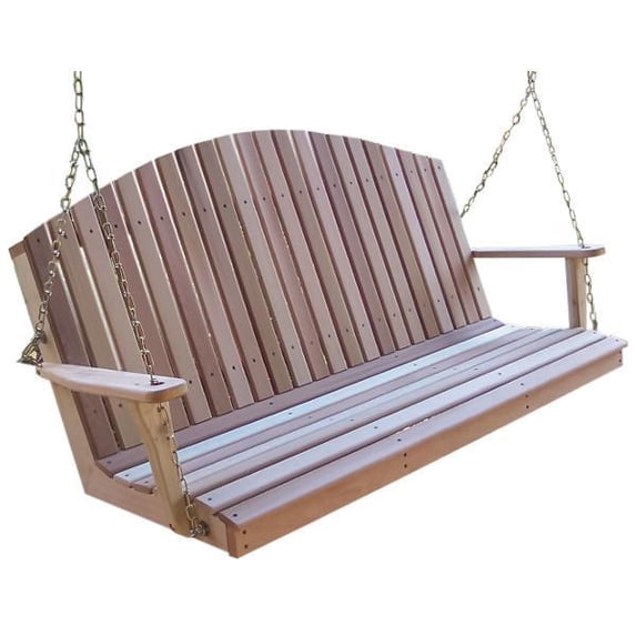 Cedar Mountaintop Fanback Porch Swing
