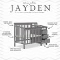 Dream On Me Jayden 4in1 Convertible Mini Crib and Changer, Storm Grey