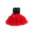 thumbnail image 1 of Txlixc Vestido de princesa para niñas, sin mangas, cuello en V, puesta en escena, una pieza Txlixc  moda, 1 of 9