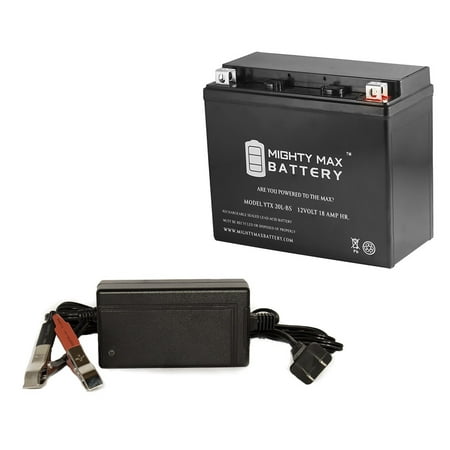 YTX20L-BS Battery for HARLEY DAVIDSON FXD, FXST + 12V 4Amp Charger ...