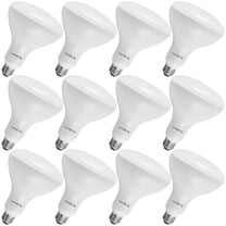 Luxrite BR40 LED Flood Light Bulbs, 14W=85W, 3500K Natural White, Dimmable, 1100 Lumen, E26 Base, UL Listed 12-Pack