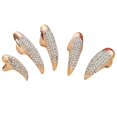 thumbnail image 4 of 5x Mujeres Moda águi de Uñas Encanto Corona Brillante de - Dorado Sunnimix Anillo de dedo de uñas, 4 of 8