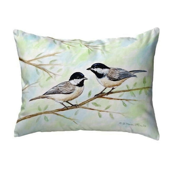Betsy Drake KS638 11 x 14 in. Dicks Chickadees Small No-Cord Pillow