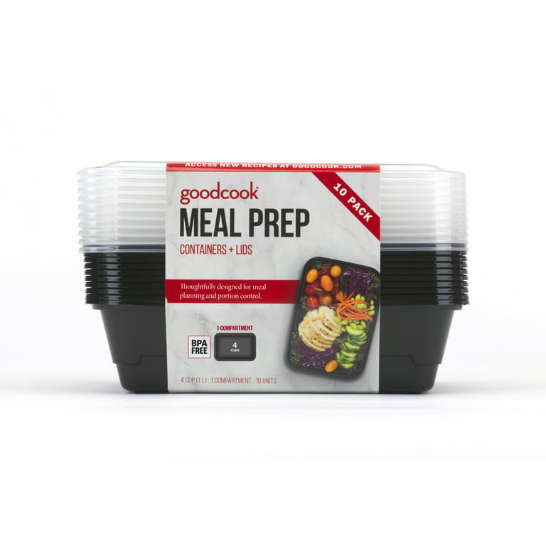 GoodCook® Meal Prep Food Storage Containers - White/Clear, 10 ct - Kroger