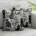 thumbnail image 3 of PIKWEEK Throw Pillow Cover, Cat Pillow Cover, Abstract Kitten with Cute Tail Decorative Pillow Case, Cat Themed Gifts for Women Cushion Cover for Sofa Couch Chair Bed,, 3 of 5