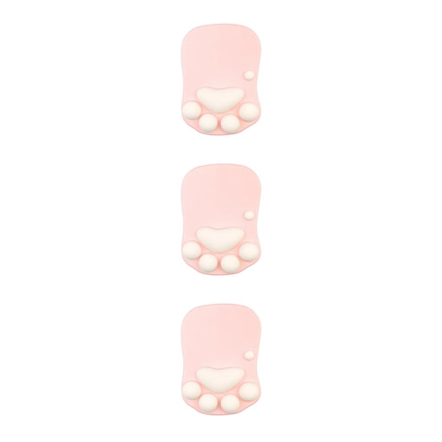 Wweixi Unique Mouse Mat With Wrist Support For Safe And Comfortable Cute And Stylish DS-002 pink 3Set