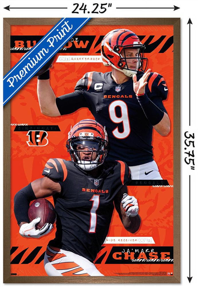 NFL Cincinnati Bengals - Dynamic Duo 21 Wall Poster, 22.375" x 34", Framed