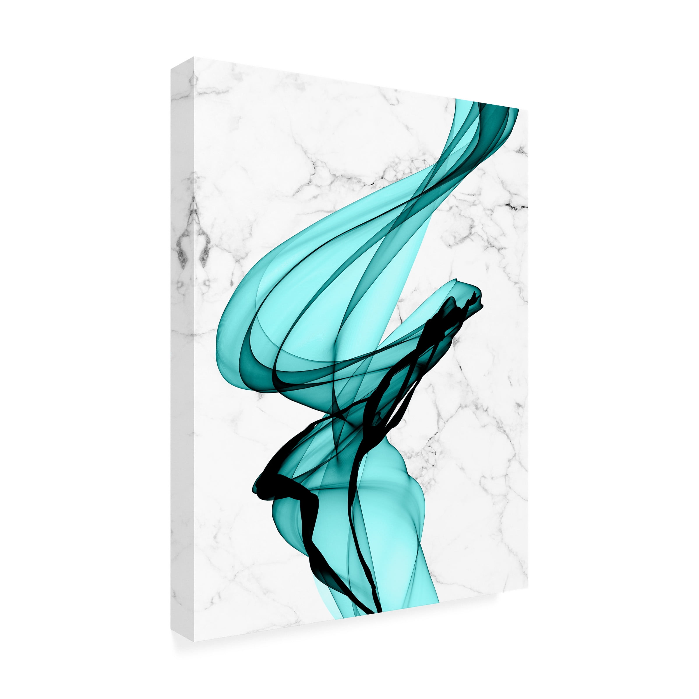 Irena Orlov 'Teal Ribbons I' Canvas Art