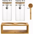 thumbnail image 2 of Yangbaga Glass Coffee Containers with Shelf, 2 x 45 oz Coffee Bean Storage with Airtight Locking Clamp and Bamboo Spoon, 2 of 7