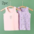 thumbnail image 2 of Maean 2 Pack Girls Cotton Camisole Undershirts Soft Sleeveless Scoop Neck Litt1e Girl Cami Tank Tops, 2 of 3