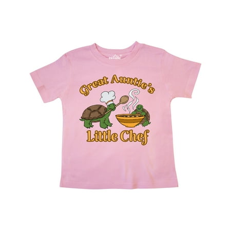 

Inktastic Great Auntie s Little Chef with Cute Turtles Gift Toddler Boy or Toddler Girl T-Shirt