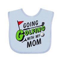 Inktastic Going Golfing with My Mom- Kids Golf Boys or Girls Baby Bib
