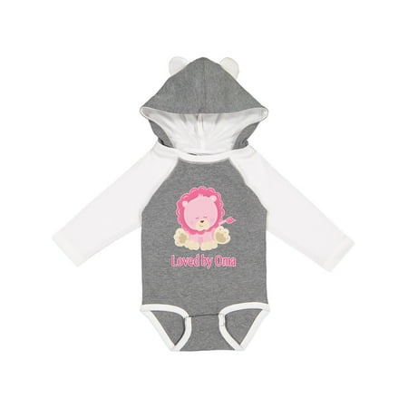 

Inktastic Loved by Oma Gift Baby Girl Long Sleeve Bodysuit