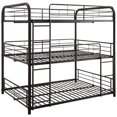 thumbnail image 1 of Bowery Hill Full Triple Metal Bunk Bed in Sandy Black, 1 of 4
