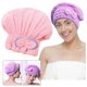 thumbnail image 2 of Toalla de microfibra para el cabello de secado rápido, turbante de forro polar coral para cabello rizado y grueso, color rosa., 2 of 5