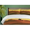 thumbnail image 4 of Ambesonne Country Duvet Cover Set, Mediterranean Old House, 2-Calking, Orange White, 4 of 6
