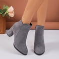 thumbnail image 5 of JUSLIO Winter Boots for Women,Fashion Versatile Side Zip Mid Calf Boots Slouch Flat Heel Casual Dress Boots Boots, 5 of 5