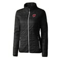 thumbnail image 2 of Women's Cutter & Buck Black Wisconsin Badgers Rainier Eco Insulated Puffer Full-Zip Jacket, 2 of 3