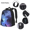 thumbnail image 3 of Pofeuu Red And Blue Fire Dragon Print Backpack Travel Backpacks With Lunch Bag Pencil Bag Set 3 pcs Set Cartoon Backpack, 3 of 7