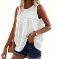 thumbnail image 2 of Swiss Dots Patchwork Women Sleeveless Tank Tops Camisole, 2 of 7