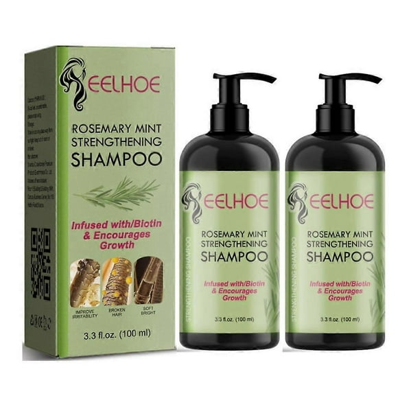 2X New Rosemary Shampoo Rosemary Mint Shampoo Hair Protection Shampoo With Biotin For Cleanses And Helps Strengthen Brittle Hair
