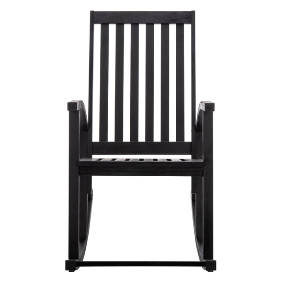 SAFAVIEH Clayton Outdoor Patio Arched Rocking Chair, Black