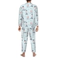 thumbnail image 7 of Salouo Poodle Playing Skateboard Print Button-Front Long Sleeve Pajama Set for Men, Soft 2Pjs Men's Long Sleeve Sleepwear -Medium, 7 of 7