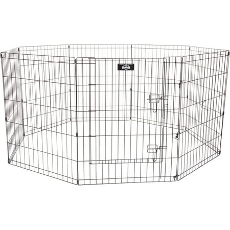 Wood Pet Pen - Pet Exercise Playpen with Door 58