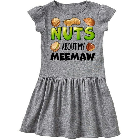 

Inktastic Nuts About My Meemaw Peanut Almond Pistachio Gift Toddler Girl Dress