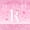 Pink C, variant on Castle Fairy Pink Glitter Letter J Full Size Sheets 4-Piece for Girls,Kawaii Pearl Bow Bed Sheets