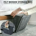 thumbnail image 3 of FZFLZDH Bedside Caddy, Felt Bed Storage Organizer Hanging Bag Holder with 5 Pockets, Magazine Book Phone Tablet iPad Cables Remote and Water Bottle Holder for Home Dorm Bed Sofa Black, 3 of 8